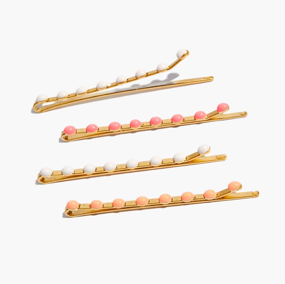Madewell enamel multi bobby pins set, multicolor